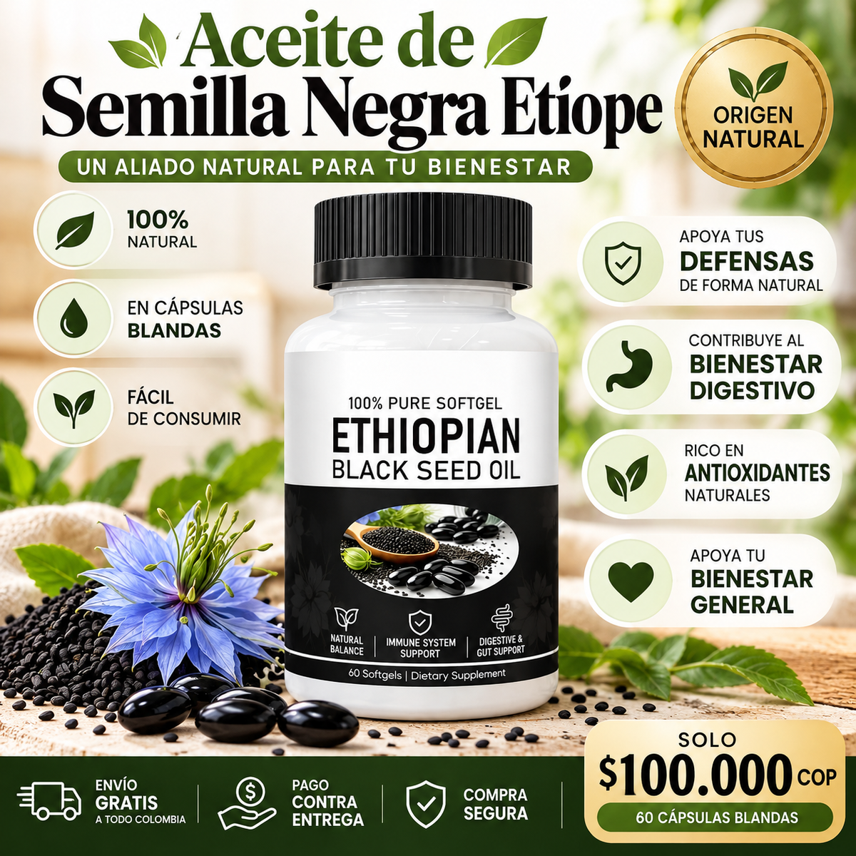 Semilla negra ethiopian 60 softgels